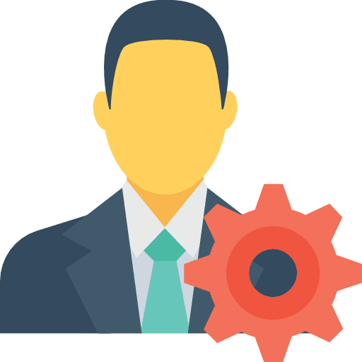 User settings people businessman icon