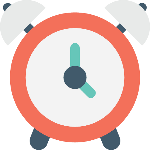 Alarm clock alarm clock time and date tools and utensils icon
