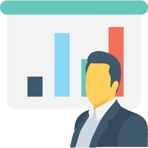 Analytics laptop computering business icon