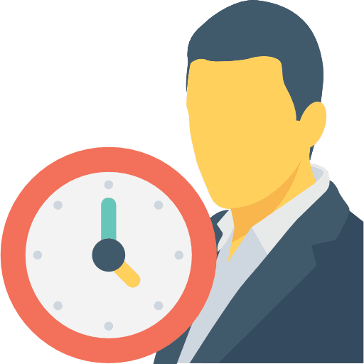 Businessman time work businessman icon