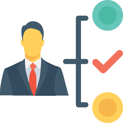 Skills worker seo and web employee icon