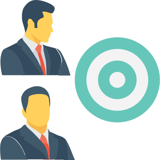 Target circular target businessman businessmen icon
