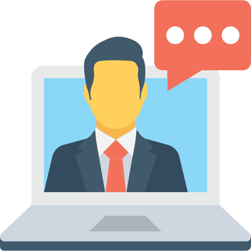 Videocall video conference laptop technology icon