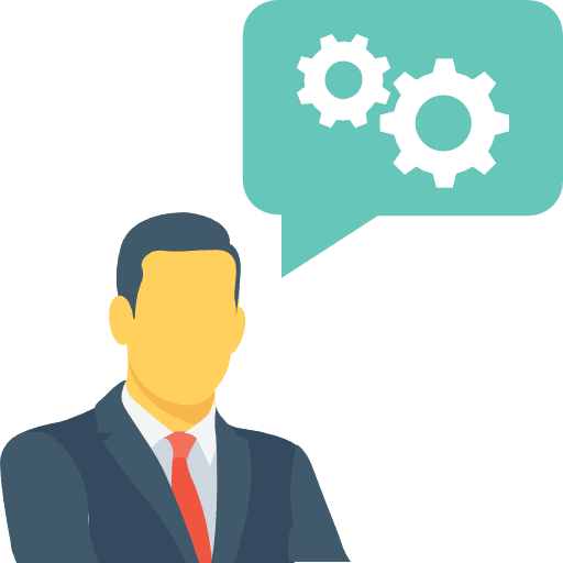 Businessman seo and web businessman speech bubble icon