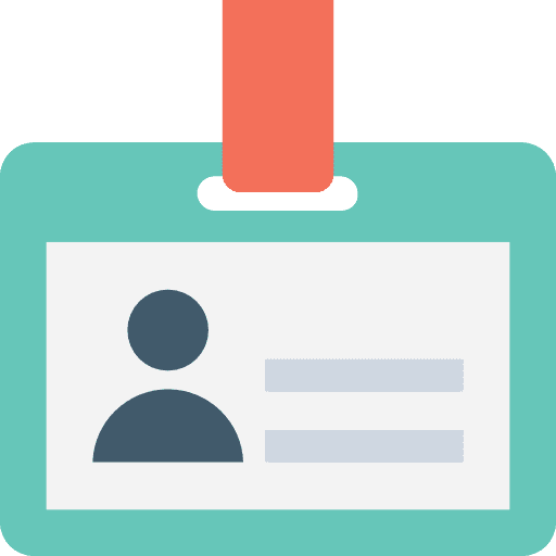 Id card about person pass id card icon