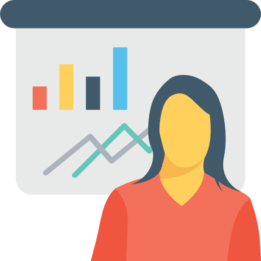 Presentation chart business financial icon
