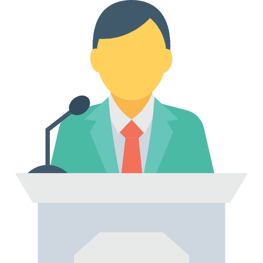 Presentation micro man presentation icon