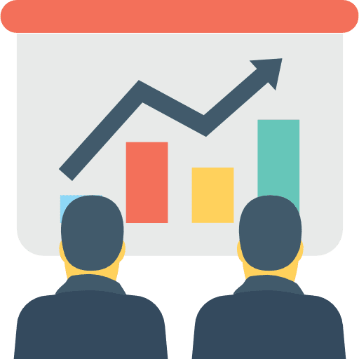 Presentation seo and web presentation business icon