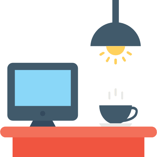 Desk decoration furniture and household furniture icon