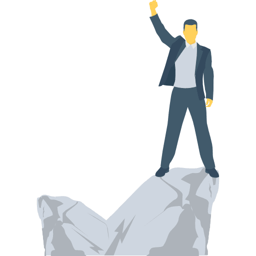 Goal success business and finance humanpictos icon