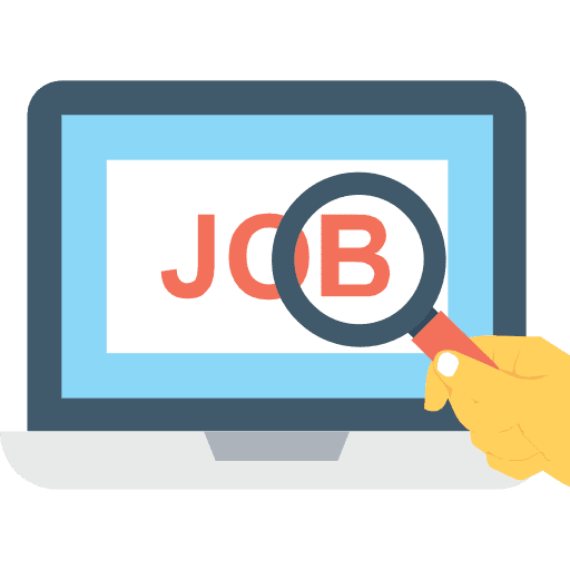 Job search laptop electronic computer icon
