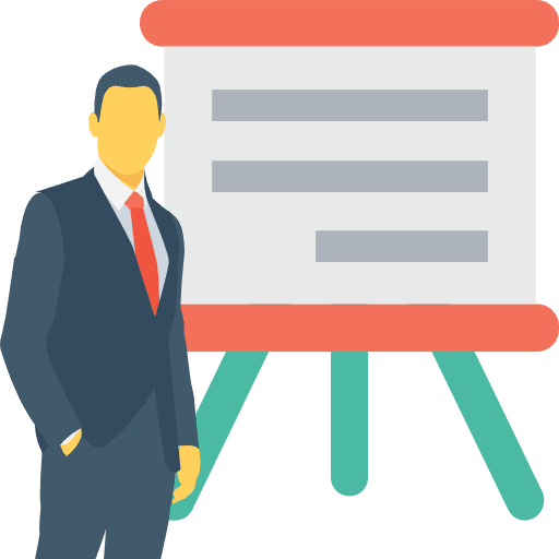 Presentation business analytics seo and web icon