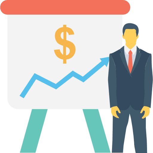 Presentation connection business and finance people icon