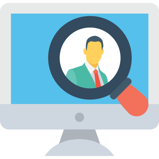 Search seo and web loupe screen icon