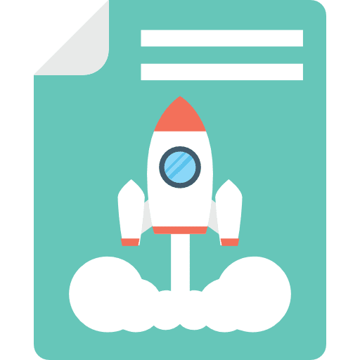 Startup space ship rocket startup icon