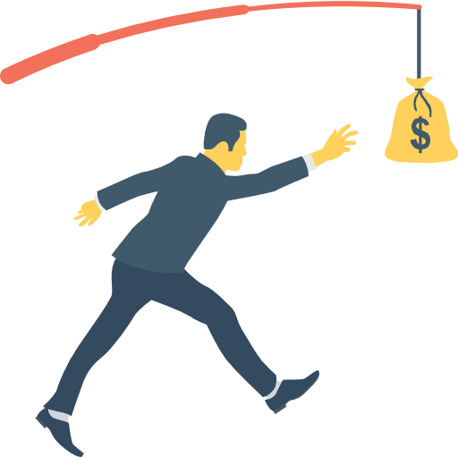 Bait business and finance bait dollar icon