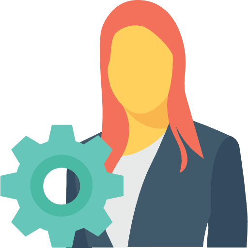 Businesswoman social business person user icon