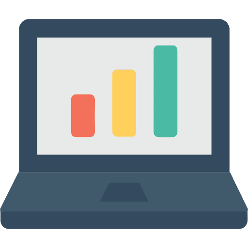 Laptop monitor laptop stats icon