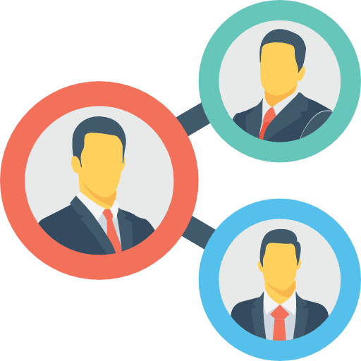 Networking businessman networking connection icon