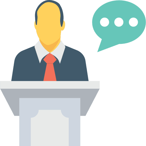 Presentation micro people man icon