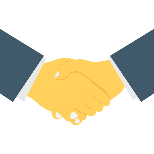 Handshake business and finance deal hands and gestures icon