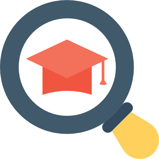 Loupe mortarboard loupe tools and utensils icon