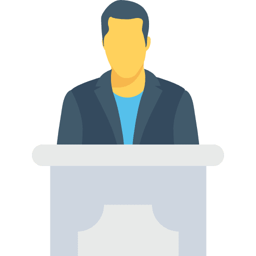 Presentation micro people microphone icon