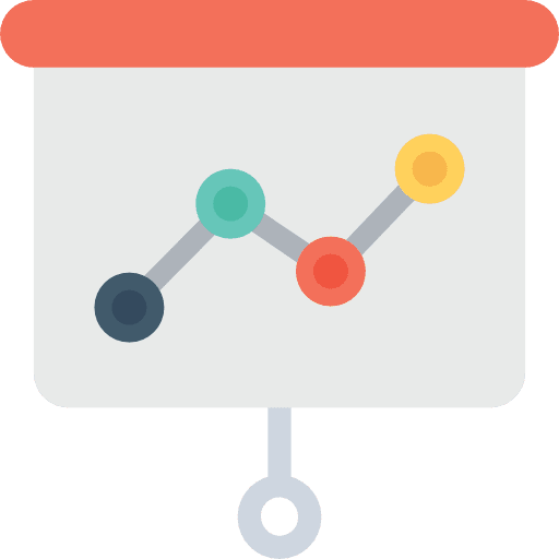 Presentation statistics business seo and web icon