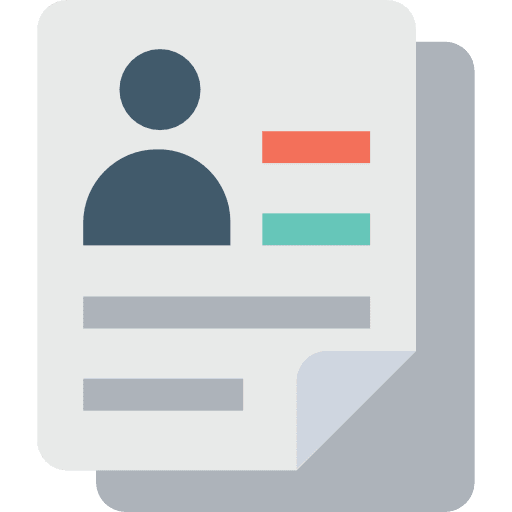 Curriculum business and finance education job profile icon