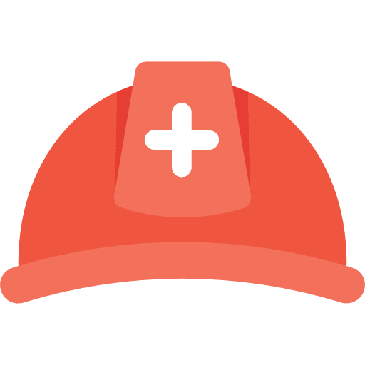 Helmet safe construction tools and utensils icon
