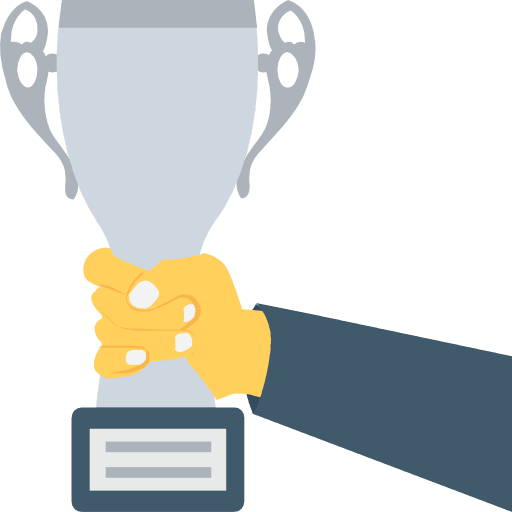 Trophy sports and competition cup award icon
