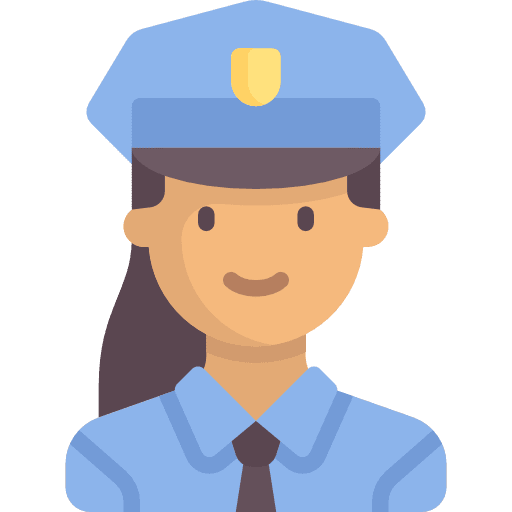 Policewoman avatar profile user icon