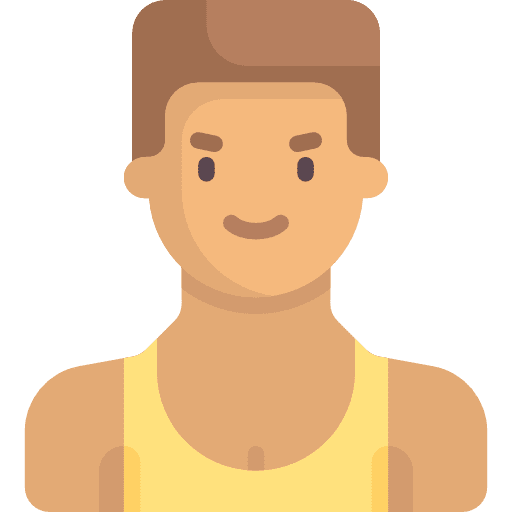 Bodybuilder avatar people sports and competition icon