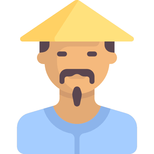 Farmer man farmer chinese icon