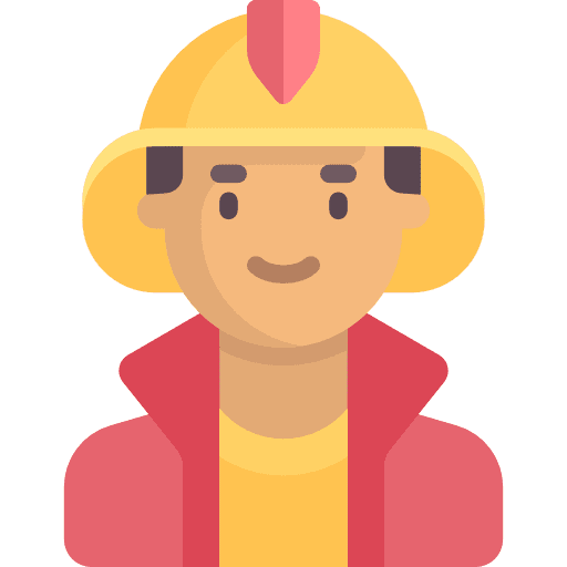 Firefighter user man avatar icon