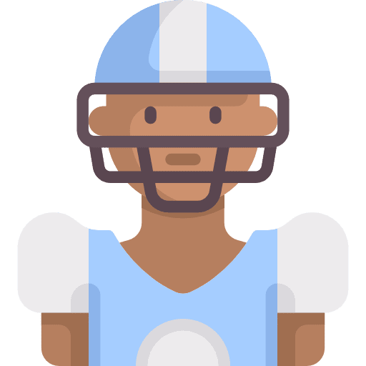 American football player avatar sports and competition people icon