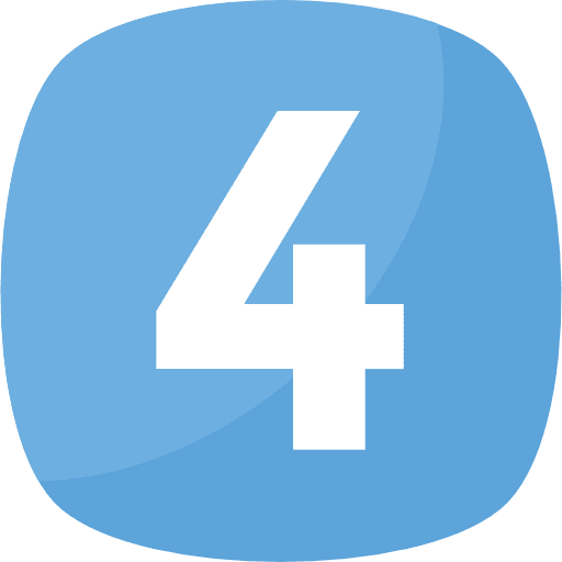 Four numbers figures fourth icon