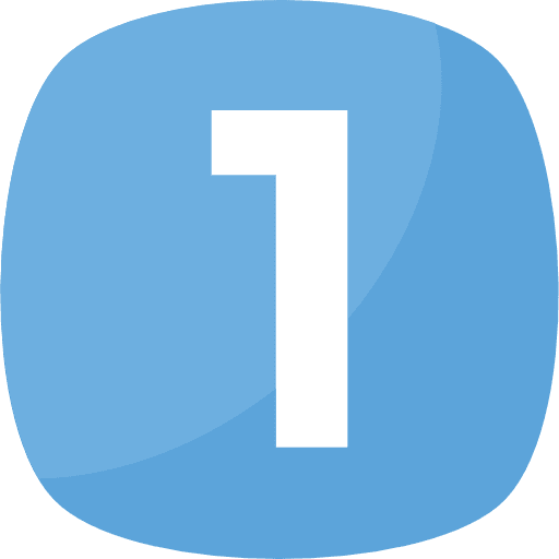 One number one signaling figures icon