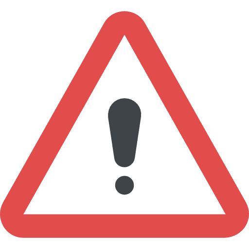 Warning signs critical signaling icon
