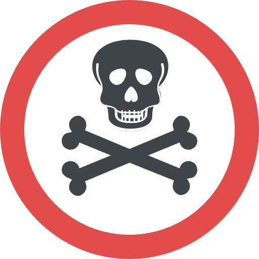 Danger shapes and symbols signs dead icon