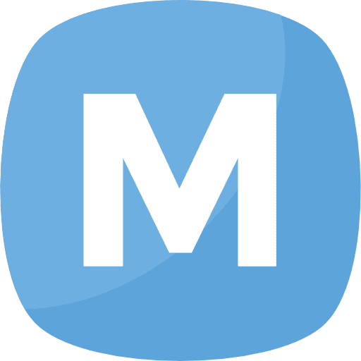 Letter m abecedary alphabet shapes and symbols icon