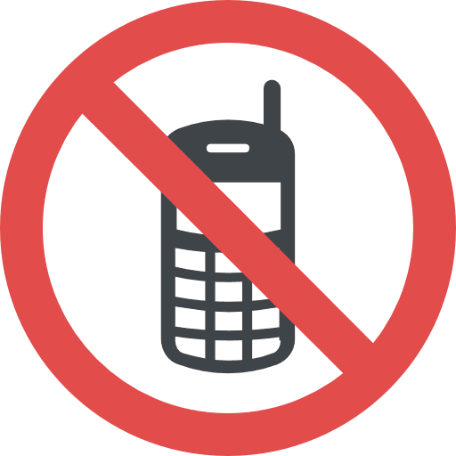 No phone mobile phone cellphone communications icon