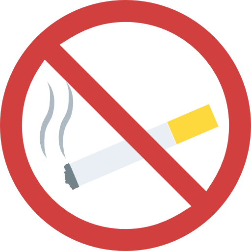 No smoking prohibition healthcare and medical forbidden icon