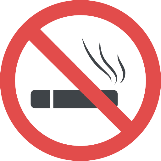 No smoking signaling cigarette signs icon