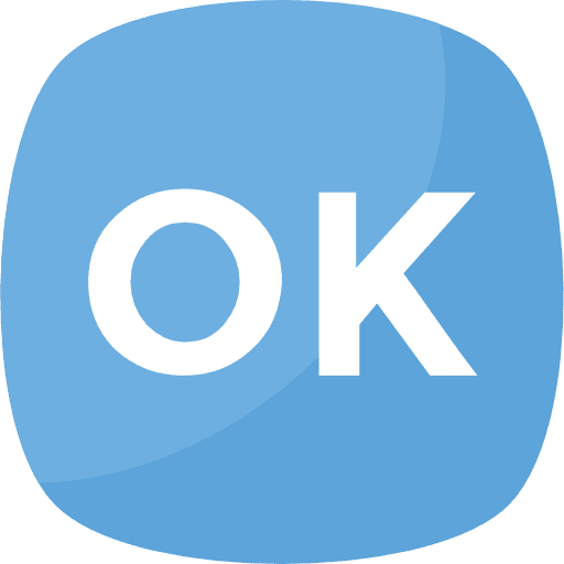 Ok kwait signs letters icon