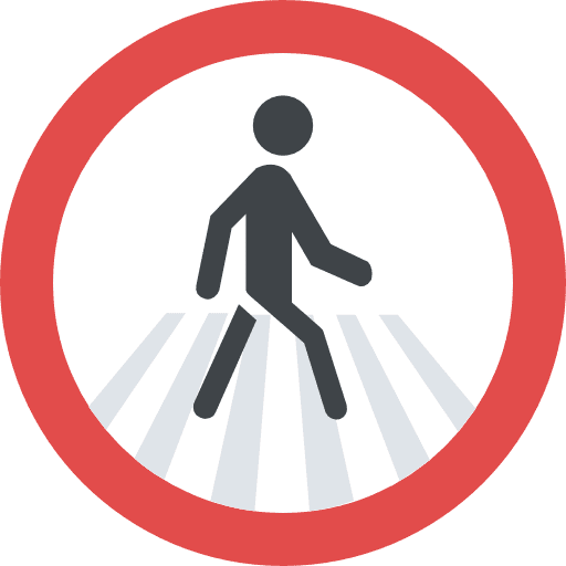 Pedestrian crossing pedestrian shapes and symbols walk icon