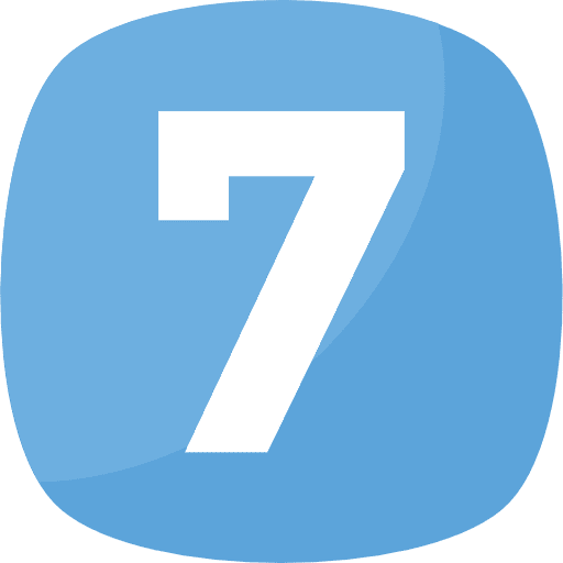 Seven number seven figures icon