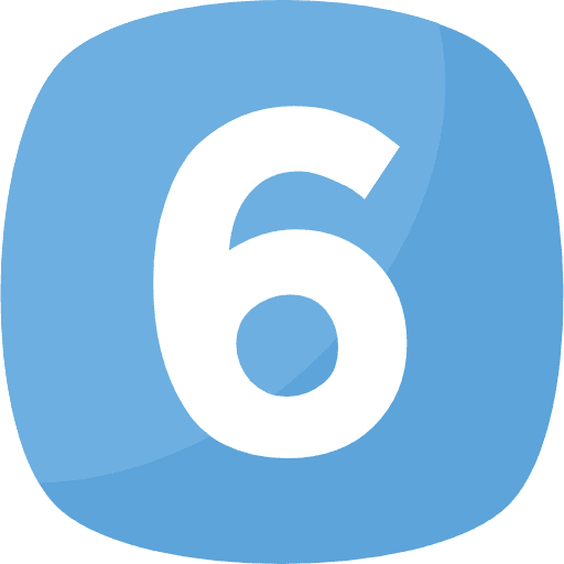 Six six signaling numbers icon