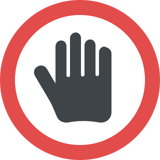 Stop prohibited prohibition on hold icon