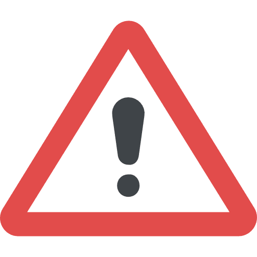 Warning shapes and symbols signaling limitation icon
